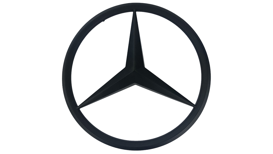 Mercedes Stern 260 mm -schwarz- Unimog 424/425/427/435/436/437